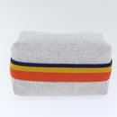 HERMES Brid A Black Hand Bag Wool Gray Silver Auth yk14563A-8