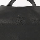 LOEWE Anagram Garment Cover Nylon Leather Black Silver Auth yk14584-9