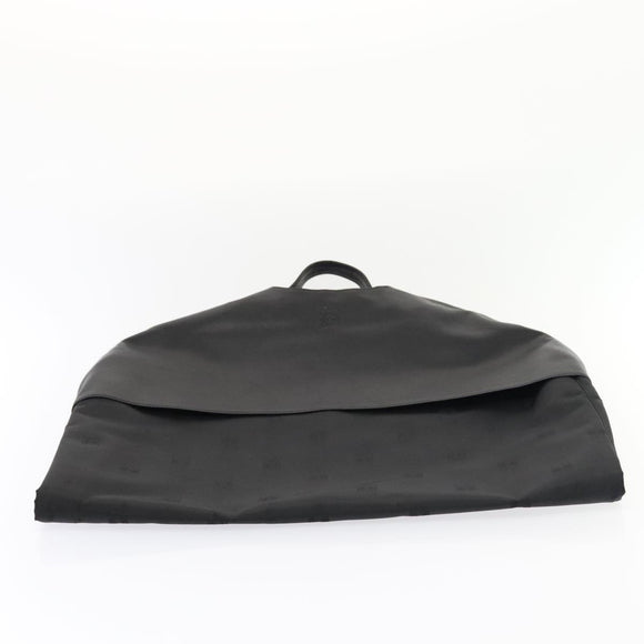 LOEWE Anagram Garment Cover Nylon Leather Black Silver Auth yk14584