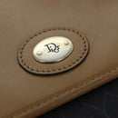 Christian Dior Honeycomb Canvas Shoulder Bag PVC Leather Black Gold Auth yk14590-17