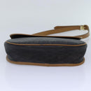 Christian Dior Honeycomb Canvas Shoulder Bag PVC Leather Black Gold Auth yk14590-5
