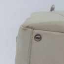 CHANEL Matelasse Chain Shoulder Bag Caviar Skin White Silver CC Auth yk14601-16