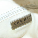 CHANEL Matelasse Chain Shoulder Bag Caviar Skin White Silver CC Auth yk14601-18