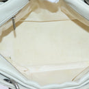 CHANEL Matelasse Chain Shoulder Bag Caviar Skin White Silver CC Auth yk14601-10