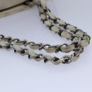 CHANEL Matelasse Chain Shoulder Bag Caviar Skin White Silver CC Auth yk14601-7