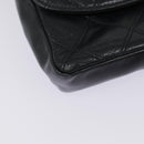 CHANEL Bicolore Turn Lock Chain Waist bag Leather Black Gold CC Auth yk14627-14