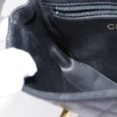 CHANEL Bicolore Turn Lock Chain Waist bag Leather Black Gold CC Auth yk14627-18