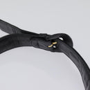 CHANEL Bicolore Turn Lock Chain Waist bag Leather Black Gold CC Auth yk14627-8