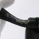 CHANEL Bicolore Turn Lock Chain Waist bag Leather Black Gold CC Auth yk14627-9