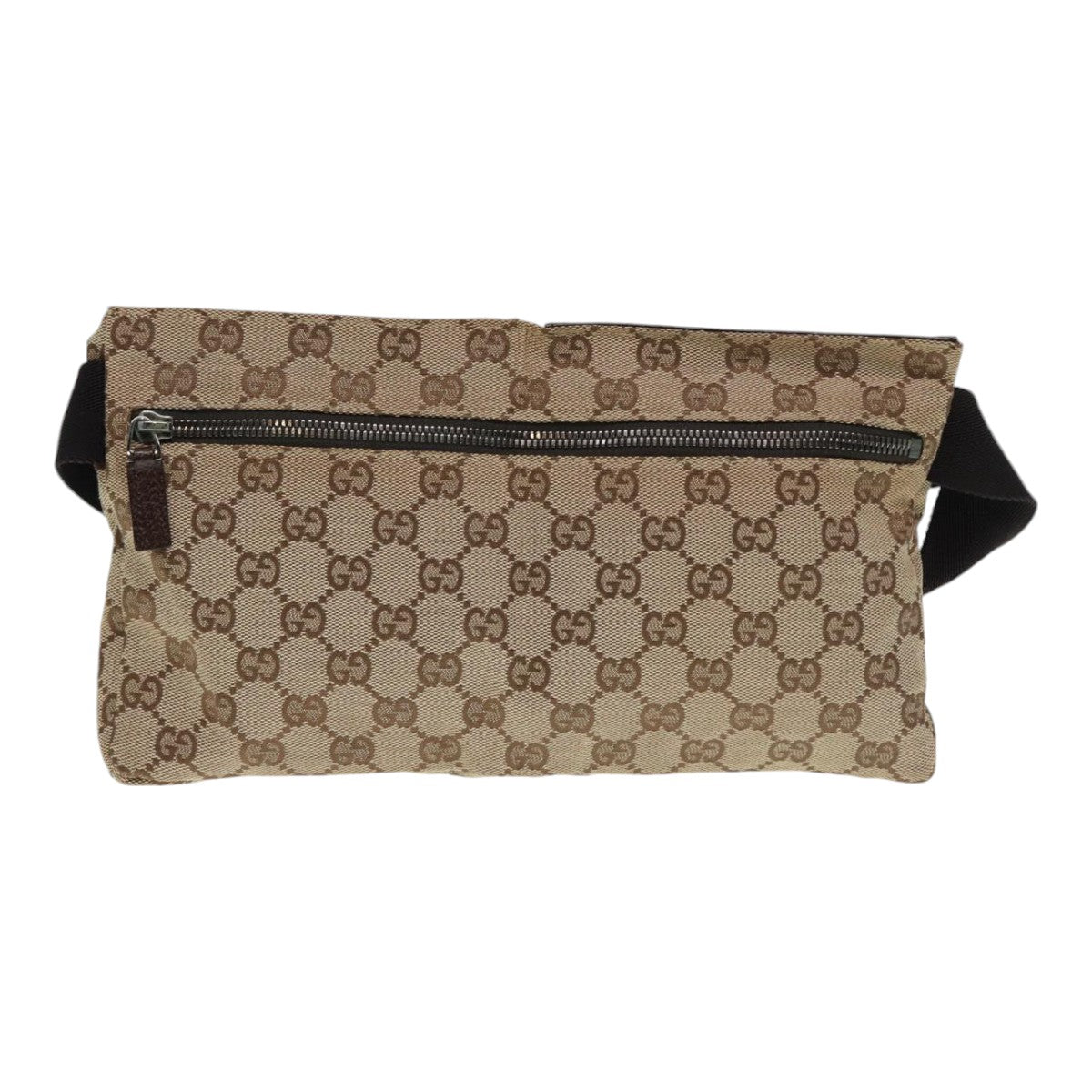 GUCCI GG Canvas Waist bag Beige Silver 28566 Auth yk14629 - 0