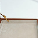 LOEWE Anagram Attache Case Trunk Leather Brown Gold Auth yk14674-20