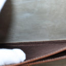 LOEWE Anagram Attache Case Trunk Leather Brown Gold Auth yk14674-22