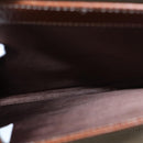 LOEWE Anagram Attache Case Trunk Leather Brown Gold Auth yk14674-23