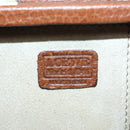 LOEWE Anagram Attache Case Trunk Leather Brown Gold Auth yk14674-12