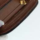 LOEWE Anagram Attache Case Trunk Leather Brown Gold Auth yk14674-7