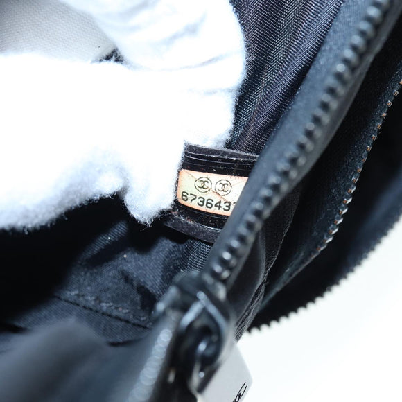 CHANEL New Travel Line Travel Case Nylon Black CC Auth yk14766