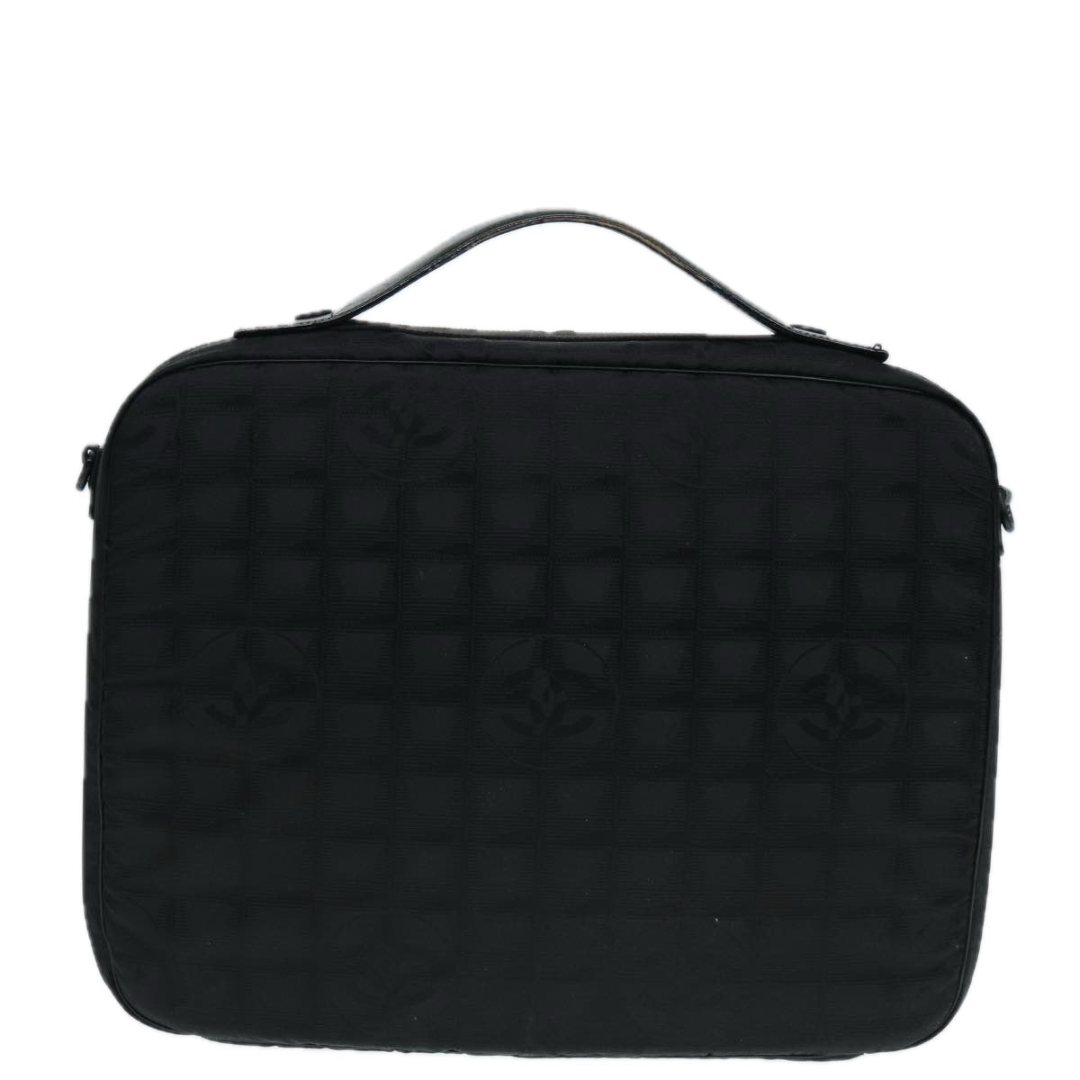 CHANEL New Travel Line Travel Case Nylon Black CC Auth yk14766 - 0