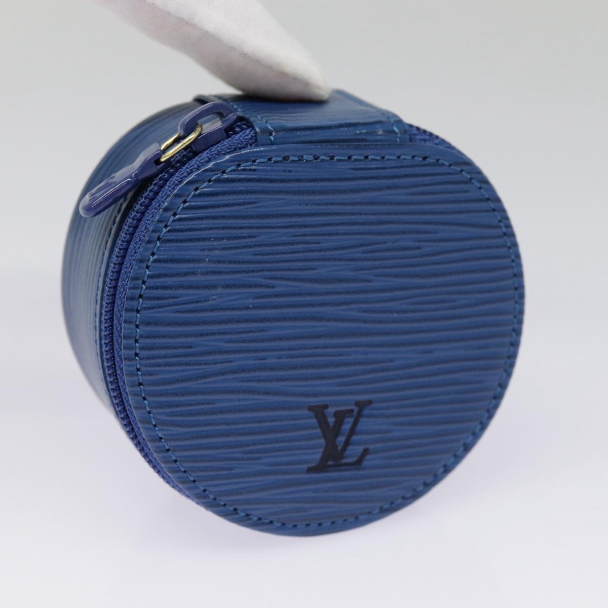 LOUIS VUITTON Epi Ecrin Bijou 8 Jewelry Box Blue M48215 LV Auth yk14771