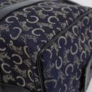 CELINE C Sulky Boston Bag Canvas Leer Navy Goud Auth yk14797-15