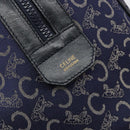 CELINE C Sulky Boston Bag Canvas Leer Navy Goud Auth yk14797-17