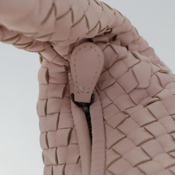 BOTTEGA VENETA INTRECCIATO Hobo Shoulder Bag Leather Pink Auth yk14854AM