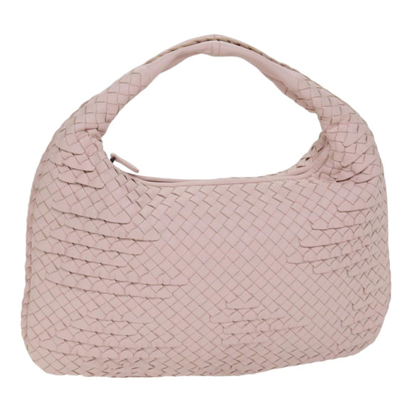 BOTTEGA VENETA INTRECCIATO Hobo Shoulder Bag Leather Pink Auth yk14854AM
