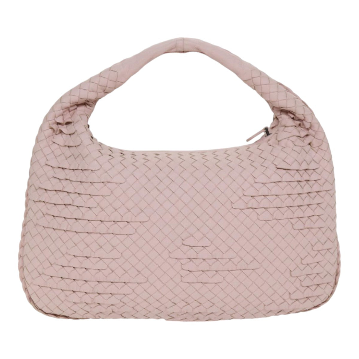 BOTTEGA VENETA INTRECCIATO Hobo Shoulder Bag Leather Pink Auth yk14854A - 0