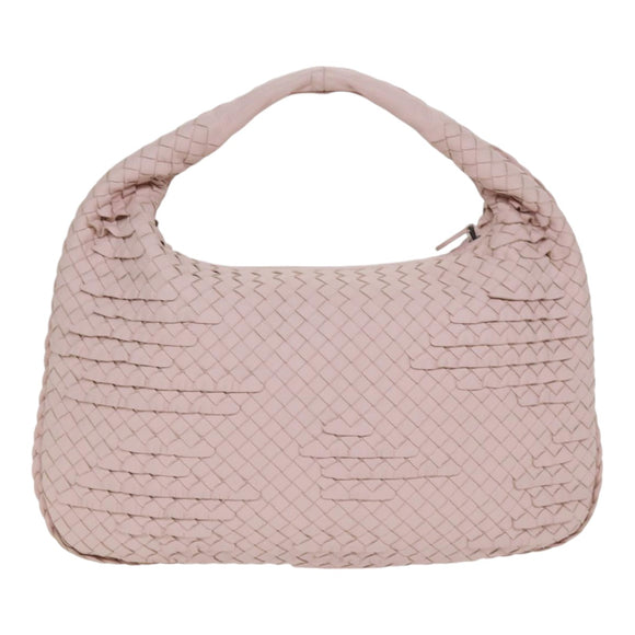BOTTEGA VENETA INTRECCIATO Hobo Shoulder Bag Leather Pink Auth yk14854AM