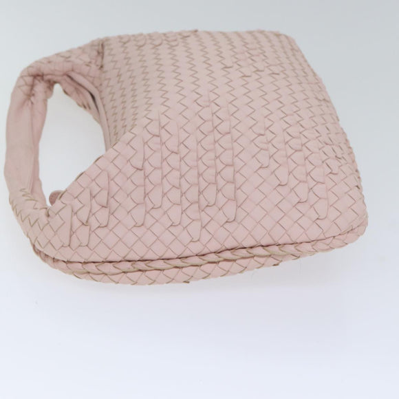 BOTTEGA VENETA INTRECCIATO Hobo Shoulder Bag Leather Pink Auth yk14854AM
