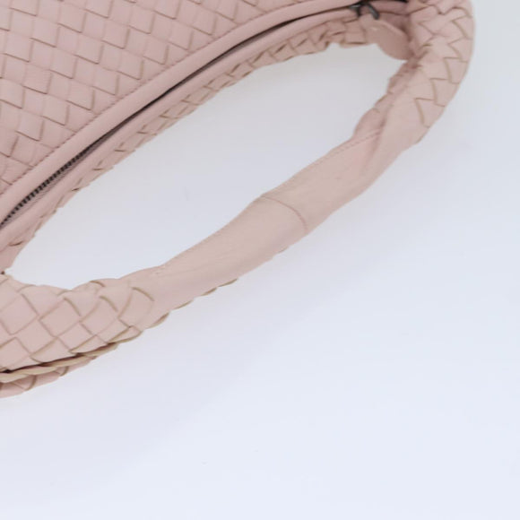 BOTTEGA VENETA INTRECCIATO Hobo Shoulder Bag Leather Pink Auth yk14854AM