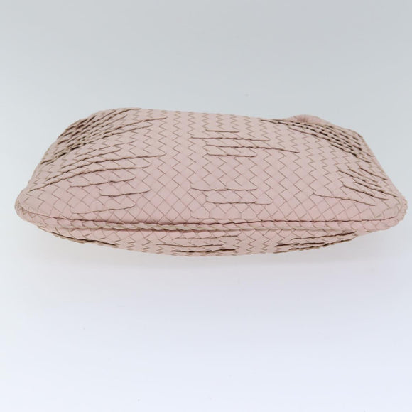 BOTTEGA VENETA INTRECCIATO Hobo Shoulder Bag Leather Pink Auth yk14854AM