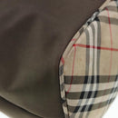 BURBERRY Nova Check Blue Label Shoulder Bag Nylon Beige Silver Auth yk14865-13