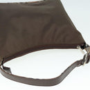 BURBERRY Nova Check Blue Label Shoulder Bag Nylon Beige Silver Auth yk14865-6