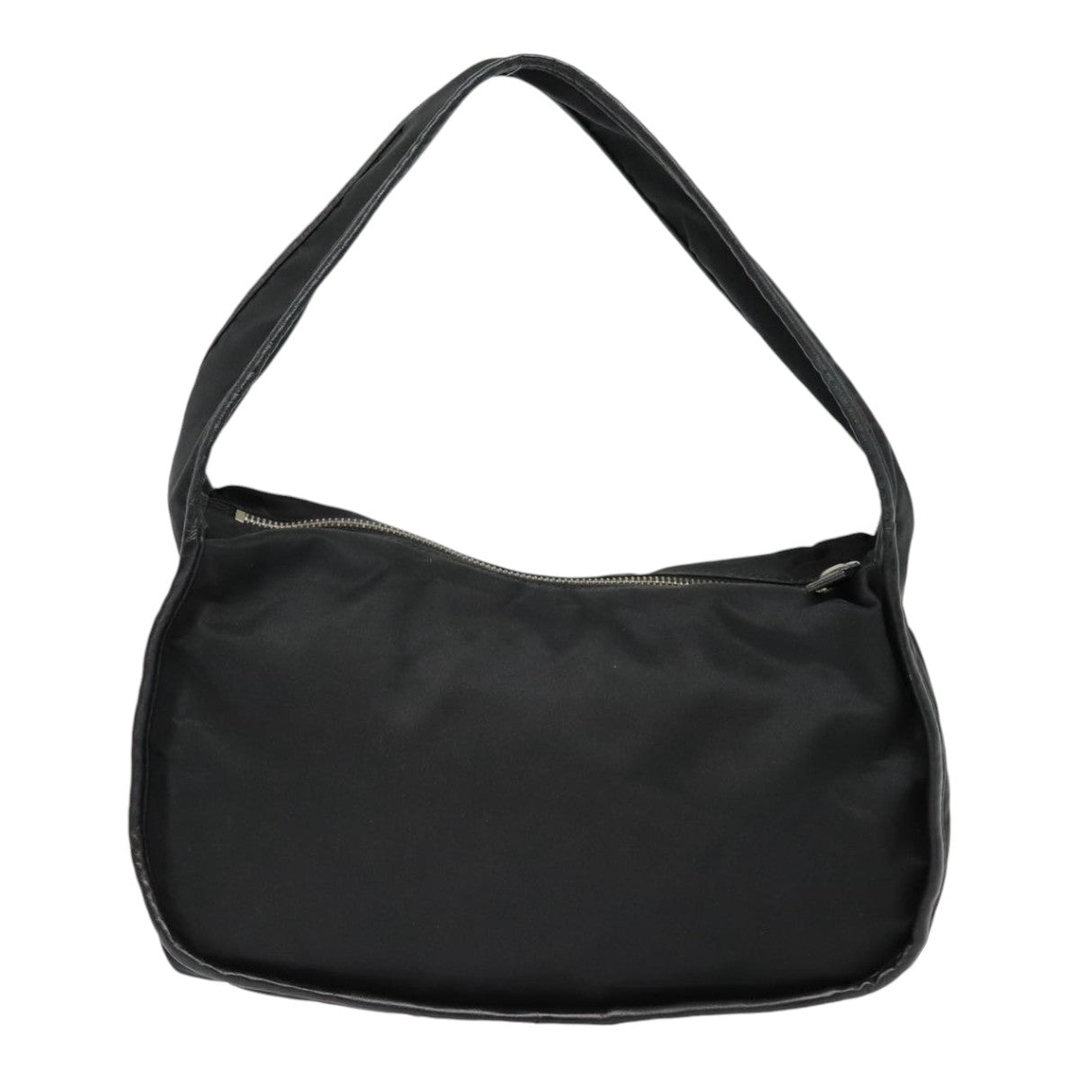 PRADA Hand Bag Nylon Black Silver Auth yk14872 - 0