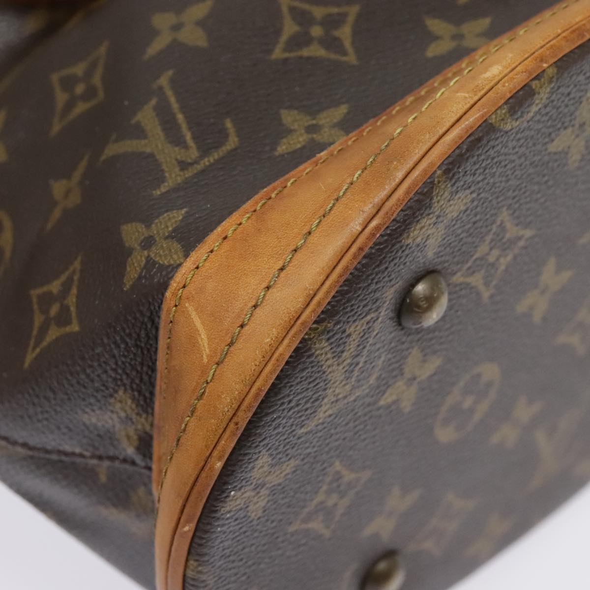 LOUIS VUITTON Monogram Bucket PM Shoulder Bag M42238 LV Auth yk14880