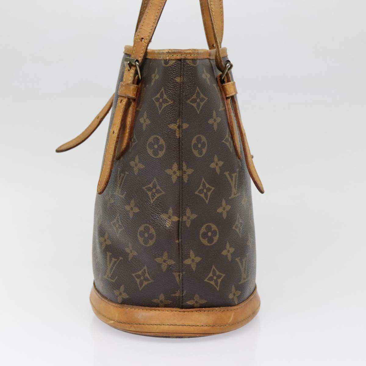 LOUIS VUITTON Monogram Bucket PM Shoulder Bag M42238 LV Auth yk14880