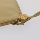 CHANEL COCO Mark Chain Tote Bag Straw Leather Beige Gold CC Auth yk14915-22