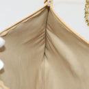 CHANEL COCO Mark Chain Tote Bag Straw Leather Beige Gold CC Auth yk14915-24