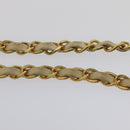 CHANEL COCO Mark Chain Tote Bag Straw Leather Beige Gold CC Auth yk14915-8