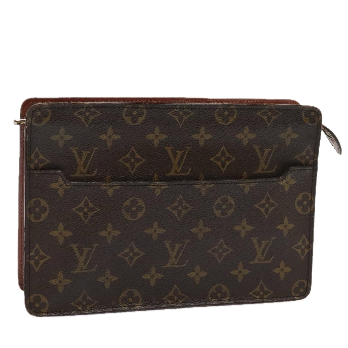 LOUIS VUITTON Monogram Pochette Homme Clutch Bag M51795 LV Auth yk14917