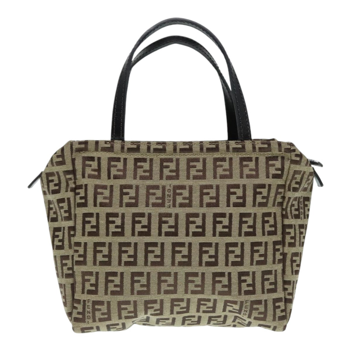 FENDI Zucchino Canvas Hand Bag Beige Auth yk14935 - 0