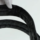 MCM Vicetos Logogram Studs Backpack PVC Black Silver Auth yk14954-10