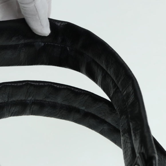 MCM Vicetos Logogram Studs Backpack PVC Black Silver Auth yk14954