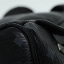 MCM Vicetos Logogram Studs Backpack PVC Black Silver Auth yk14954-16