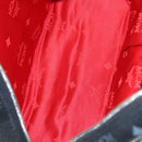 MCM Vicetos Logogram Studs Backpack PVC Black Silver Auth yk14954-22