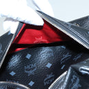 MCM Vicetos Logogram Studs Backpack PVC Black Silver Auth yk14954-28