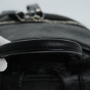 MCM Vicetos Logogram Studs Backpack PVC Black Silver Auth yk14954-7