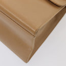 CHANEL Turn Lock Shoulder Bag Caviar Skin Beige Gold CC Auth yk14960A-9