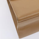 CHANEL Turn Lock Shoulder Bag Caviar Skin Beige Gold CC Auth yk14960A-14