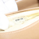CHANEL Turn Lock Shoulder Bag Caviar Skin Beige Gold CC Auth yk14960A-11